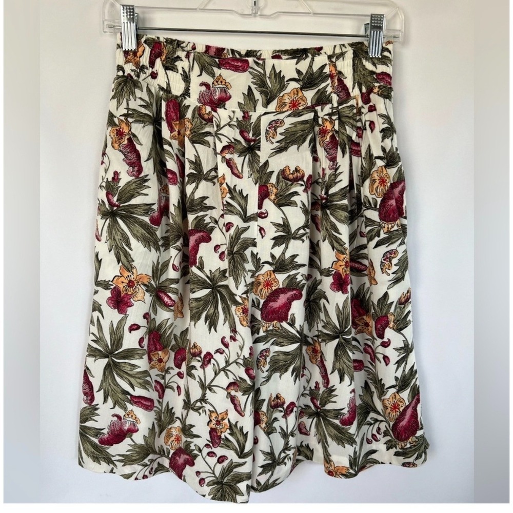 iLio Vintage 90s Floral Pleated High Waist Botanical Sicilian Summer Shorts L